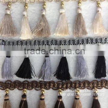 2015 New Fringe 2 Colours Fringes With Golden Crystal for Curtains