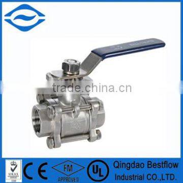 3pc type ball valve with internal thread