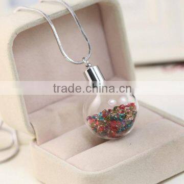 Bottle 6mm screw cap glass vial pendant miniature wishing bottle engraved rice bottle fashion DIY accessory