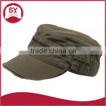 Cheap Plain Military/Army cap with zipper pocket for sale