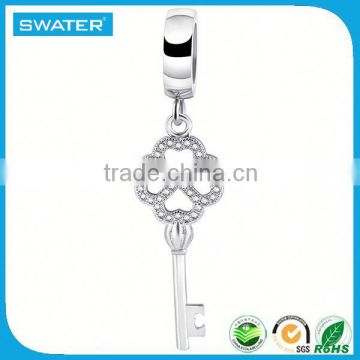 New 2016 Products Silver Key Charms For Silver Bracelets