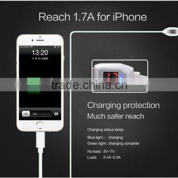 30Pcs/pack 1m Cable SMART LCD LED charging for Light Dock USB Data Charger Cable For iPhone 5 5S 5C 6 Plus ipad 4 mini Air
