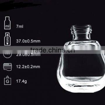 1/2OZ glass Nail Polish Refillable glass Bottles with cap and Brusher factory