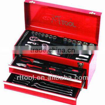 2015 NEW ITEM 90pcs Metal iron case tool set kraftwelle wholesale mechanics90pc tool sets in metal box