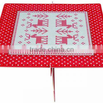 single tire corrugated paper printed cake stand design for party