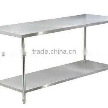 CE approved 2-tier Worktable without Backsplash