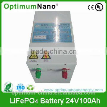 MSDS Screw cell 24v 100ah lifepo4 battery for solar/wind system