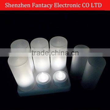 colour changing Rechargeable Led plastic Candle For Holiday