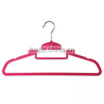 Flocked Suit Hanger With Tie Bar and Cascading Hook photo-3