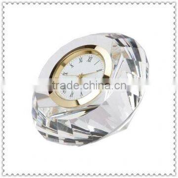 Cheap Clear Diamond Crystal Clocks For Wedding Small Gifts