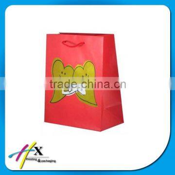 Golden Hot Stamped Paper Custom Printed Packaging Bag