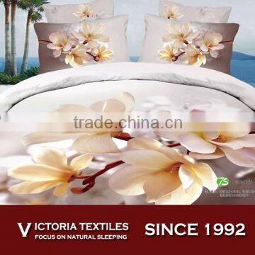 3D printed pure cotton 133x72 thread count twill cotton bed comforter cover sets