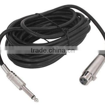 Microphone Cable XLR Female TO 1/4 Plug Mono