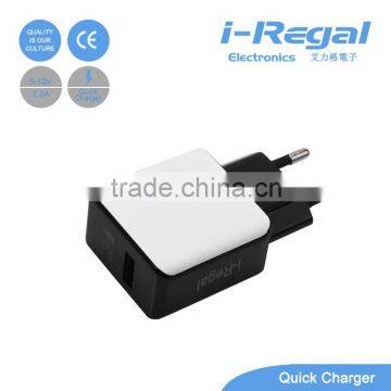 Hot selling i-Regal 5V-12V output quick charger with CE certificate