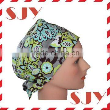 100%cottoncolorful print disposable surgical lead cap