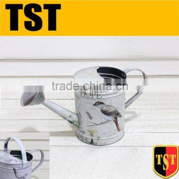 Metal watering can with handle