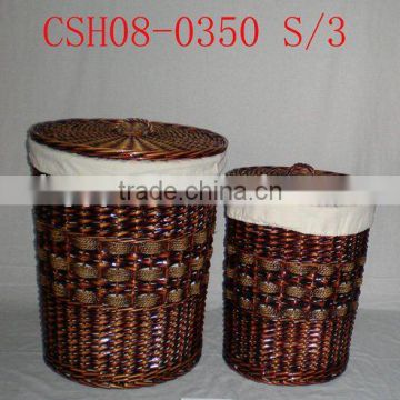 new style of wicker laundry basket