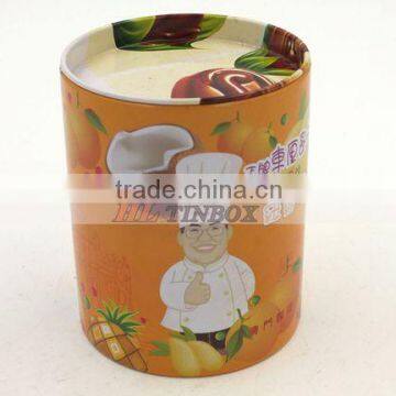 Sweetmeats Bonbon Candy Chocolate Round Tin Can with Airtight Lip