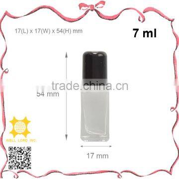 7ml lovely screw on cap empty clear glass bottle