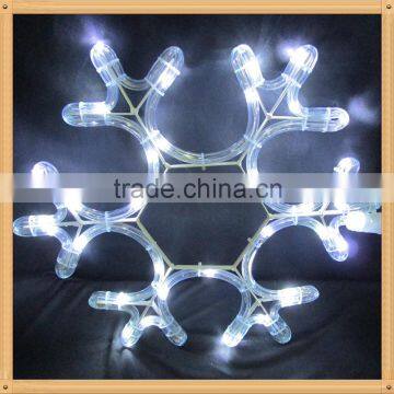 110V/220V outdoor voltage hot sale Christmas decorative rope lights snowflke shaped led rope light