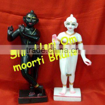 black marble radha krishna statue