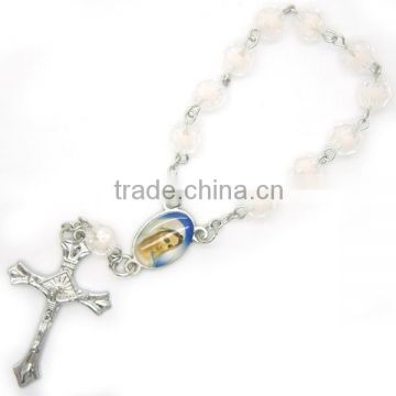 rosary,religious decade rosary, arcylic section beaded rosary, Catholic beads,arcylic beads necklaces