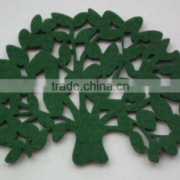 Christmas felt tree shaped hot cup mat felt coffee pad milk promotion coaster gifts