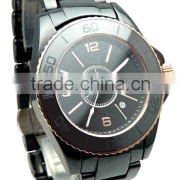 men lady ceramic watch japan quartz movt waterproof wrist watch ceramic watch case band