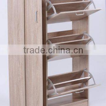 40Melamine faced shoe rack in wood design