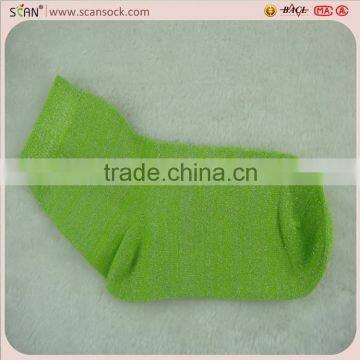 Factory Custom High quality 0-3years old baby green ankle socks, cute cartoon style