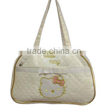 Simple design kitty tote bag of women leather bag