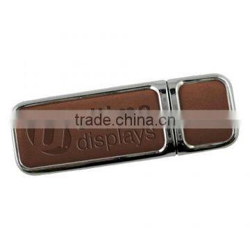 Elegant factory direct selling cheap 1gb usb flash drive Brand Custom Leather Can be printed logo