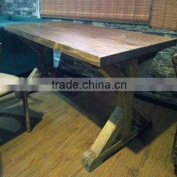 Antique solid pine wood dining table designs