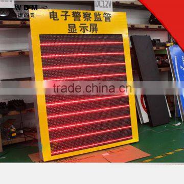 High way Electronic warning flashing screen led moving message display sign