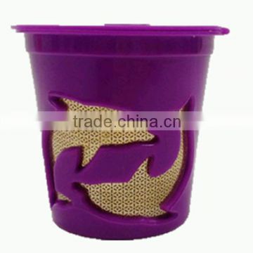 Refillable and Reusable Dolphins Design Coffee Brew Baskets and Filters for Keurig K-Cup