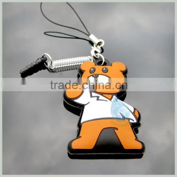 teddy bear pvc key chain new products 2014