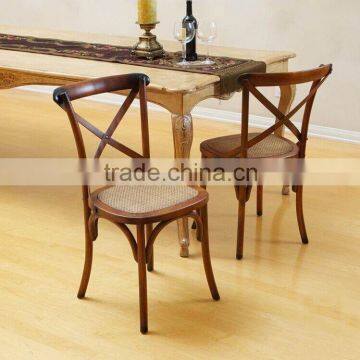 Wooden Antique Cross Back Dining Chair photo-4