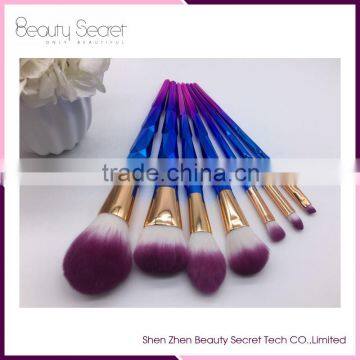 7pcs blue Makeup Brushes Set rainbow handle Cosmetic makeup brush beauty tools kits