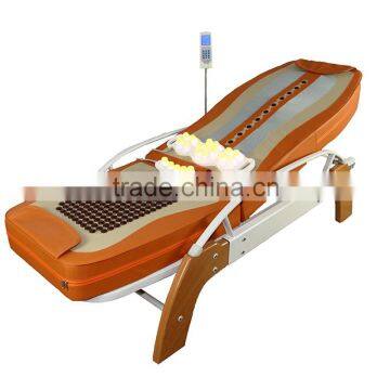 XT-168-1B Hot Stone Infrared Thermal synthetic leather syogra tourmaline black ce rohs mattress portable jade Roller massage bed