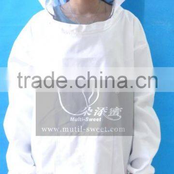 Ventilated Honey Tool White Color Cotton Beekeeper Protective Suits Jacket with Helmet/High Quality Bee Keeping Suit