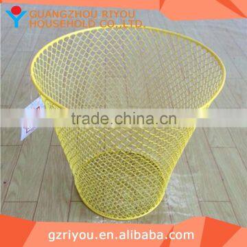 Widely Use Fashionable Circular Wire Metal Luxury Hotel Trash Basket