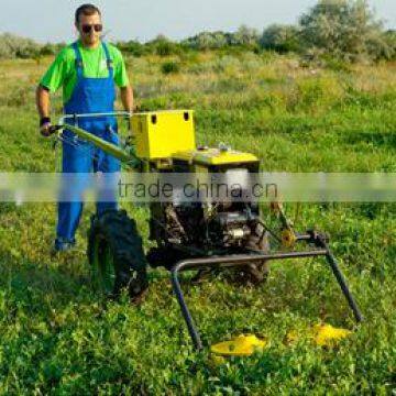 farm hand tractor, farm motoblok with grass mower