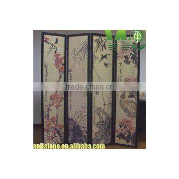 2016 WY-132 Hot sale decorative indoor Bamboo wooden folding screen chinese