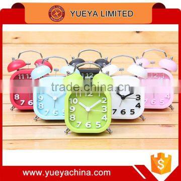 Korean style candy colors 3D digital clock retro heart shaped alarm clock