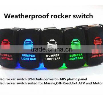 SPST 5 PIN DC 12V 20A 24V 10A Auto Marine LED Light Rocker Switch photo-3
