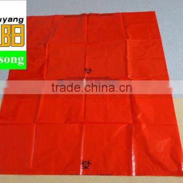 LLDPE materials red color disposable plastic medical bags