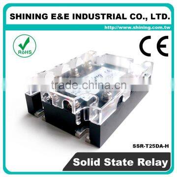 SSR-T25DA With Cover 24VDC DC 25A 3 Phase Solid State Relay SSR photo-5