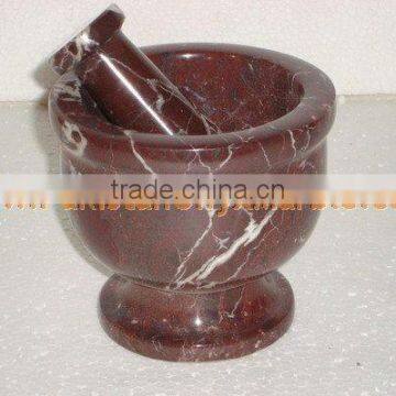 MARBLE MORTAR AND PESTLE HANDICRAFTS