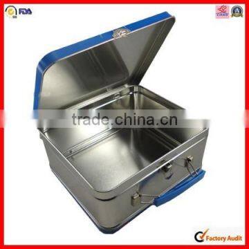 Colorful Printed Tin Can Wholesale Hinged Metal Lunchboxes photo-6