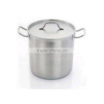 Large stainless steel cooking pots